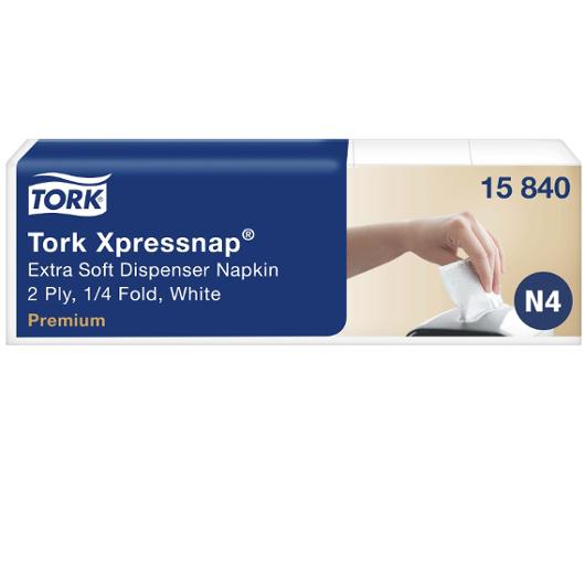 Dispenserserviett TORK N4 2L hvit (500)