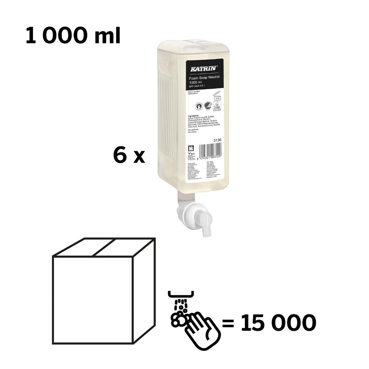 Skumsåpe KATRIN Neutral 1L x6