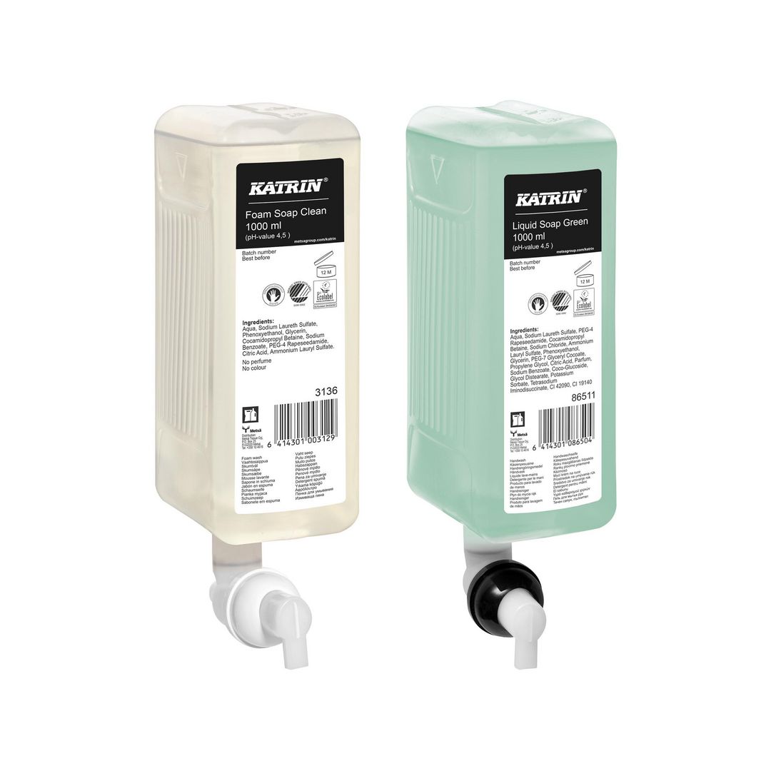 Dispenser KATRIN skum/flytende 1L sort