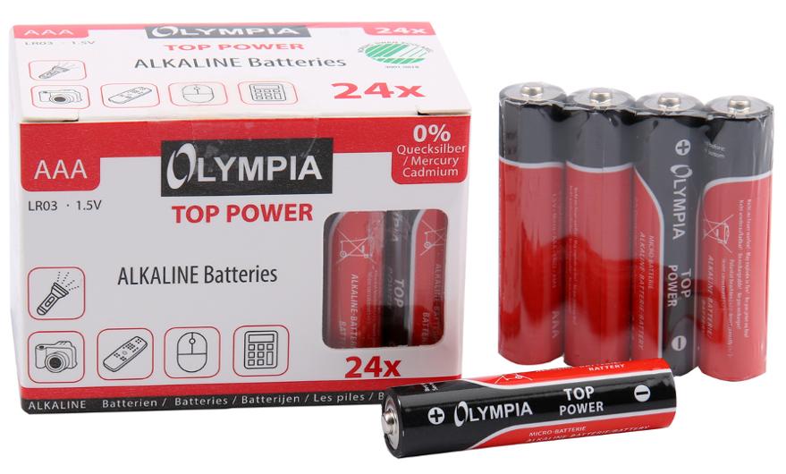 Batteri OLYMPIA Alkaline AAA (24)