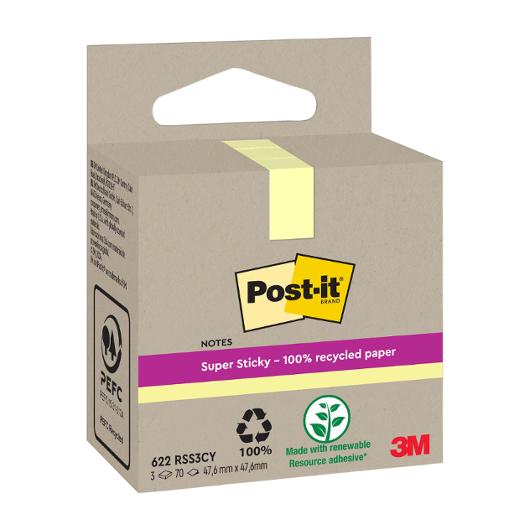 Notatblokk POST-IT SSN48x48 resi gul (3)
