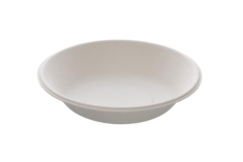 Tallerken dyp bagasse 18cm hvit (50)
