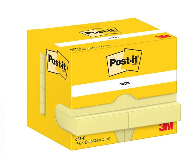 Notatblokk POST-IT 38x51mm CY (12)