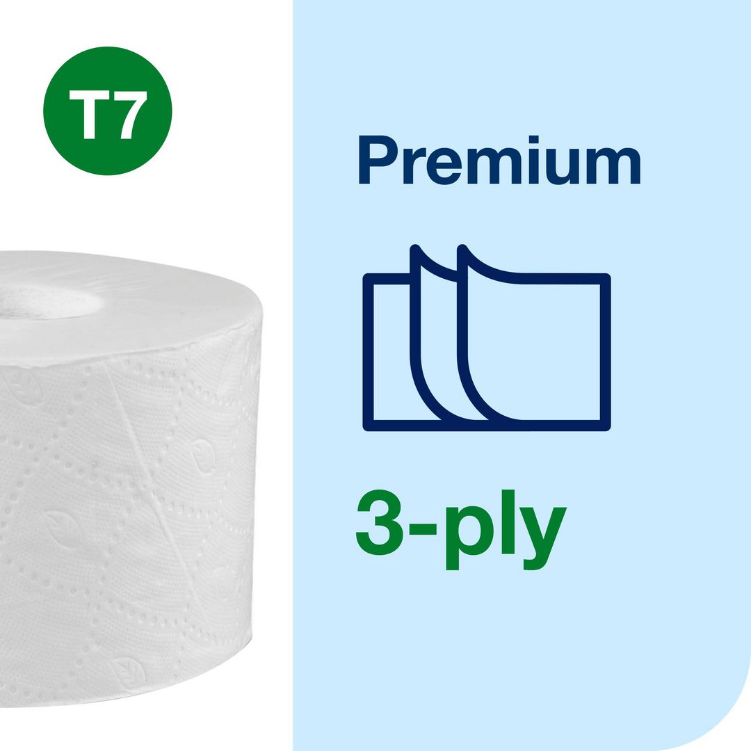 Toalettpapir TORK Prem 3L T7 63,2m (18 ruller)