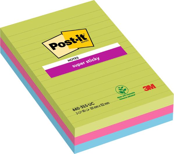Notatblokk POST-IT SSN 102x152lin ass(3)