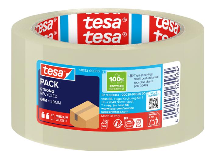 Emballasjetape TESA Eco 50mmx66m klar