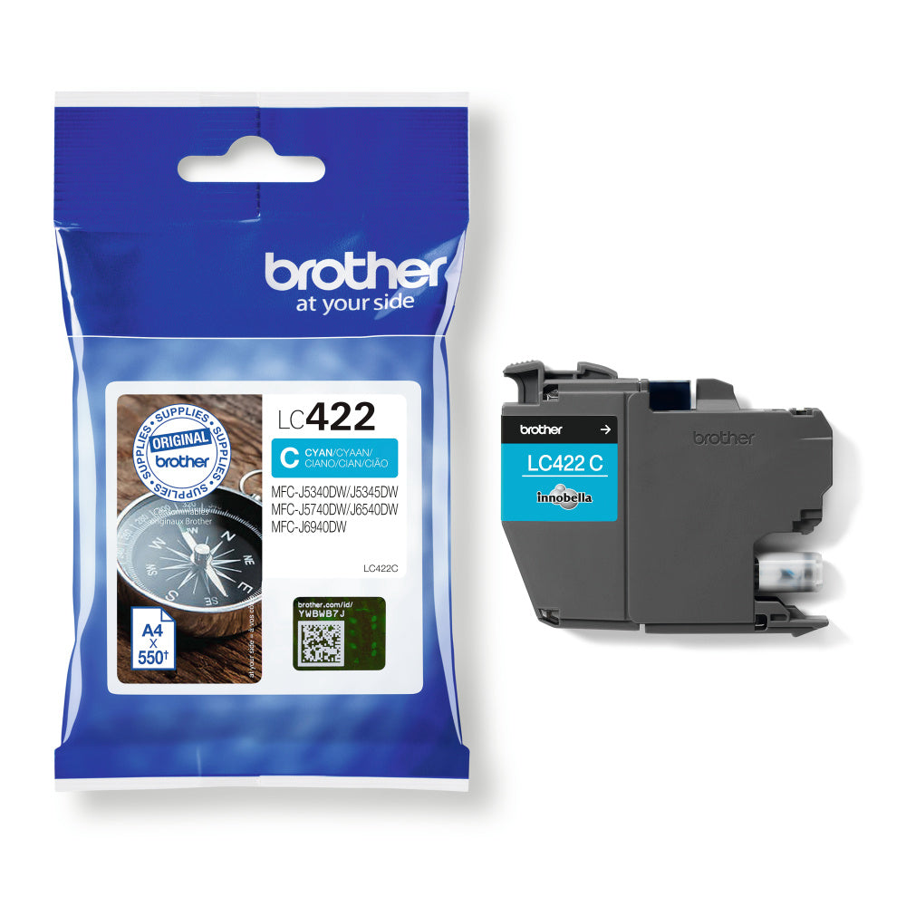 Brother LC422C cyan blekkpatron