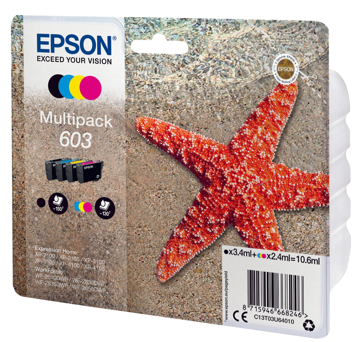 Epson C13T03U64010 cyan blekkpatron