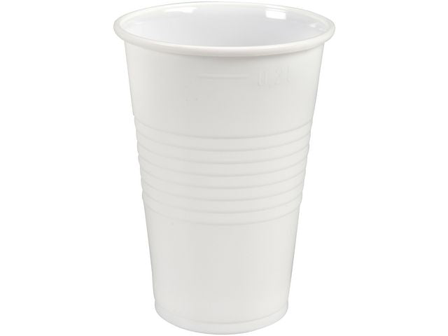 Plastglass ABENA PP 20cl hvit (100)