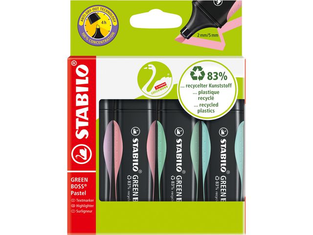 Tekstmarker STABILO Green Boss past(4)