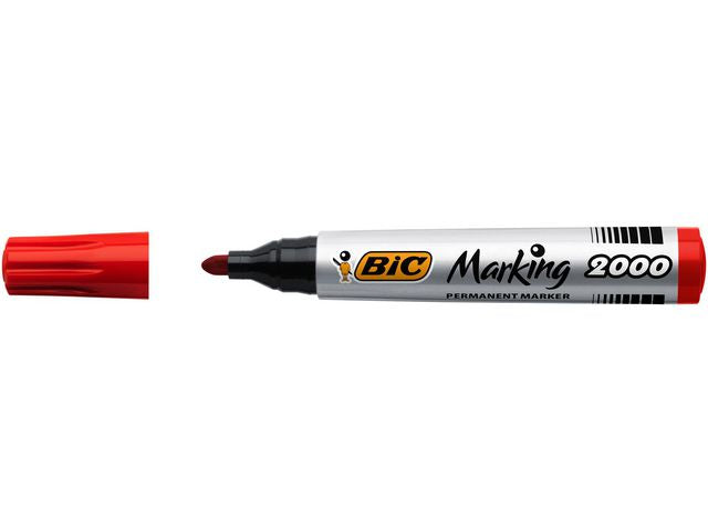 Merkepenn BIC Marking 2000 rund rød