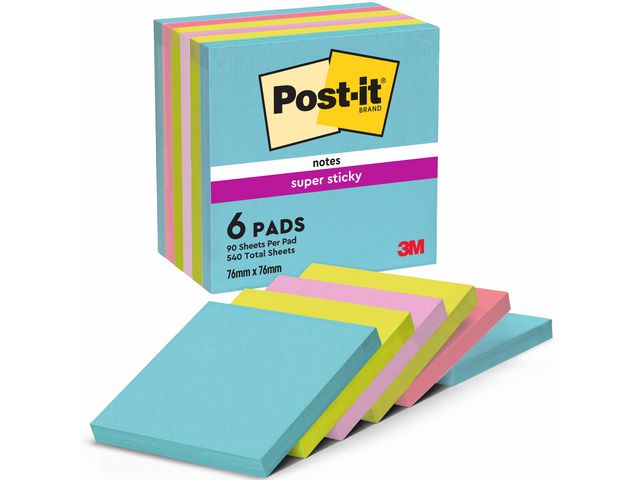 Notatblokk POST-IT SSN 76x76 Cosmic (6)