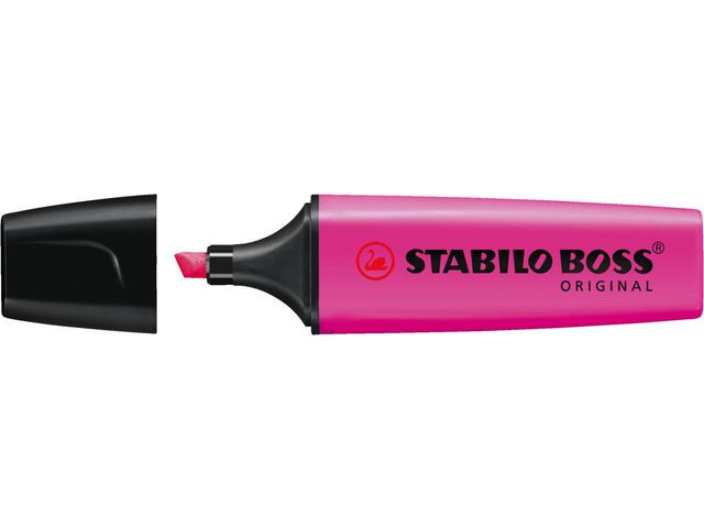 Tekstmarker STABILO Boss mørk rosa