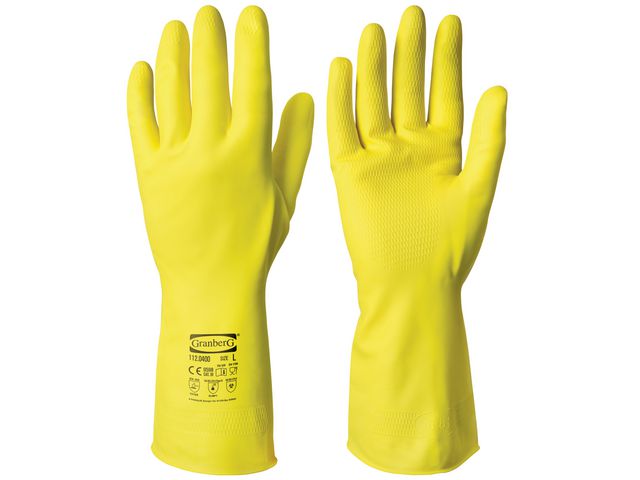Gummihanske GRANBERG 0400A latex S gul