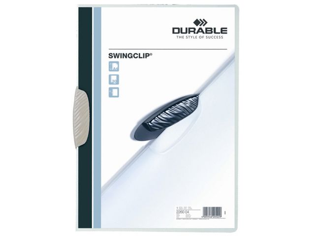Klemmappe SWINGCLIP A4 30 ark hvit