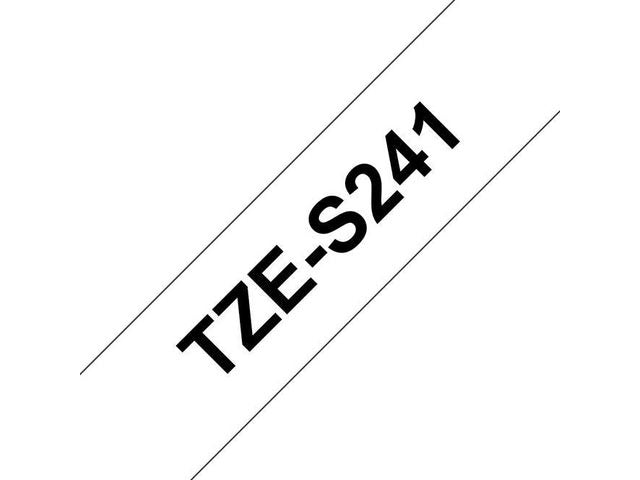 Tape BROTHER TZe-S241 18mmx8m sort/hvit