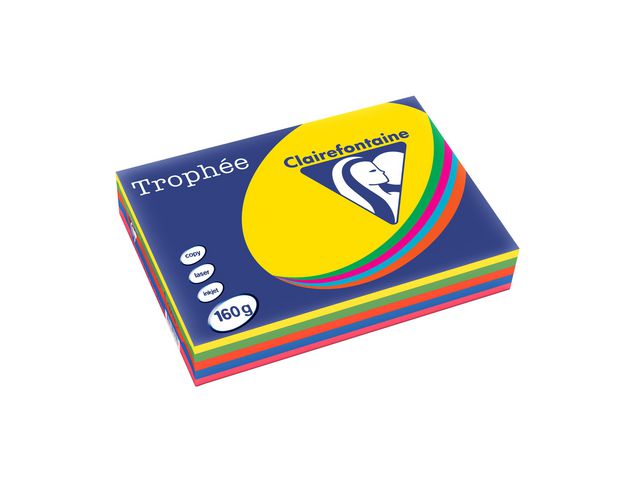 Kopipapir TROPHEE A4 160g int ass. (250)