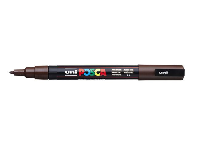 Paintmarker UNI Posca PC-3M mørk brun