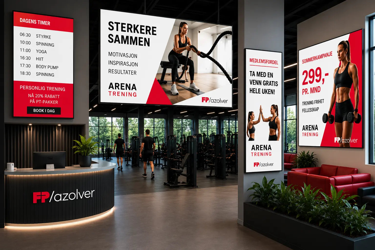 Kundecase digital skilting FP Azolver Arena Trening