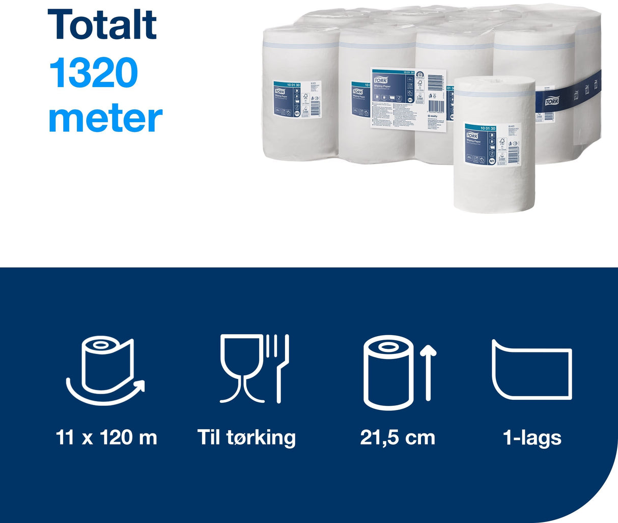 Tørkerull TORK Advance 1L M1 120m (11 stk)