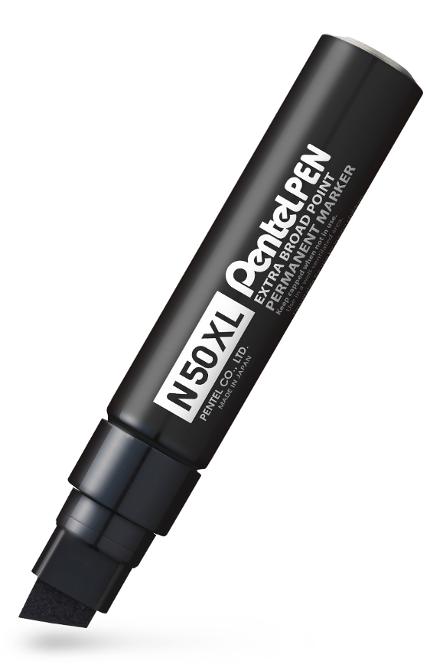 Merkepenn PENTEL N50XL Skrå 7-17mm sort