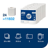 Toalettpapir TORK Advance 2L T4 62m (24 ruller)