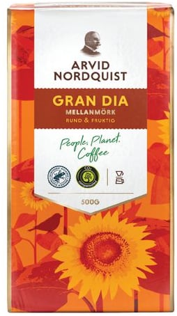 Kaffe ARVID N Gran Dia filtermalt (12 poser á 500g)