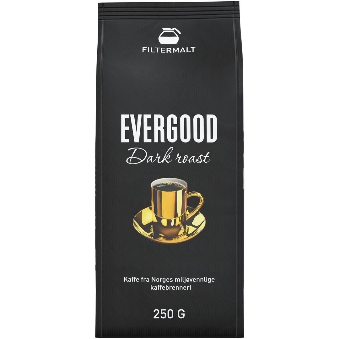 Kaffe EVERGOOD dark filtermalt (24 poser á 250g)