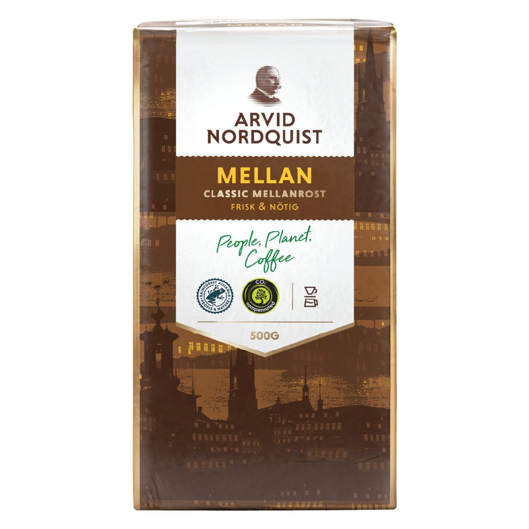 Kaffe ARVID N Mellanrost filtermalt (12 poser á 500g)
