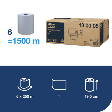 Tørkerull TORK Universal 1L W6 250m blå (6 stk)