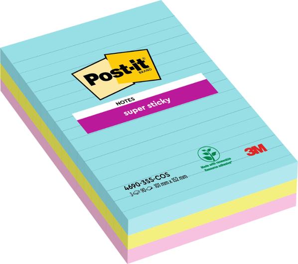 Notatblokk POST-IT SSN 101x152lj Cosm(3)
