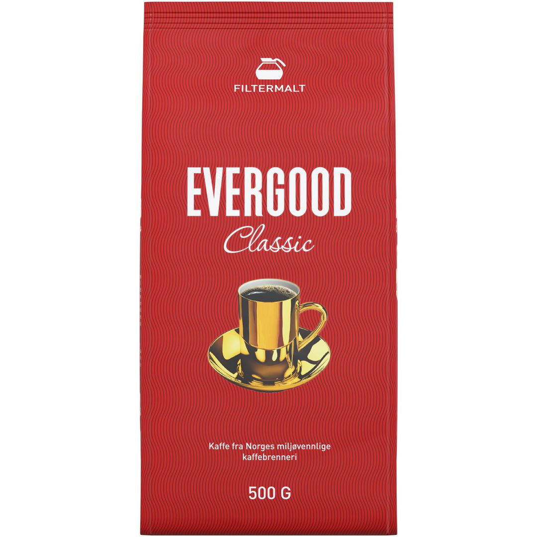 Kaffe EVERGOOD filtermalt  (12 poser á 500g)