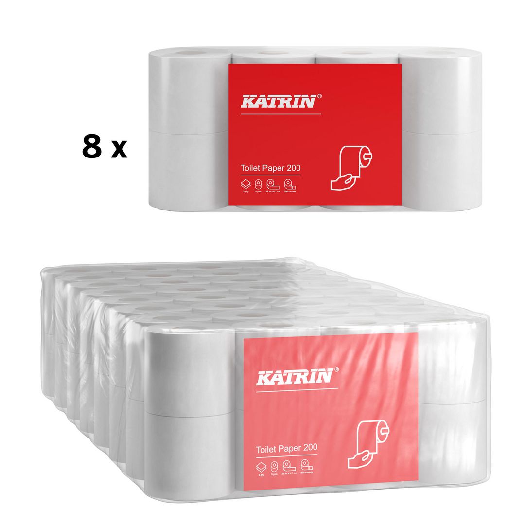 Toalettpapir KATRIN 2L 200 25m (64 ruller)