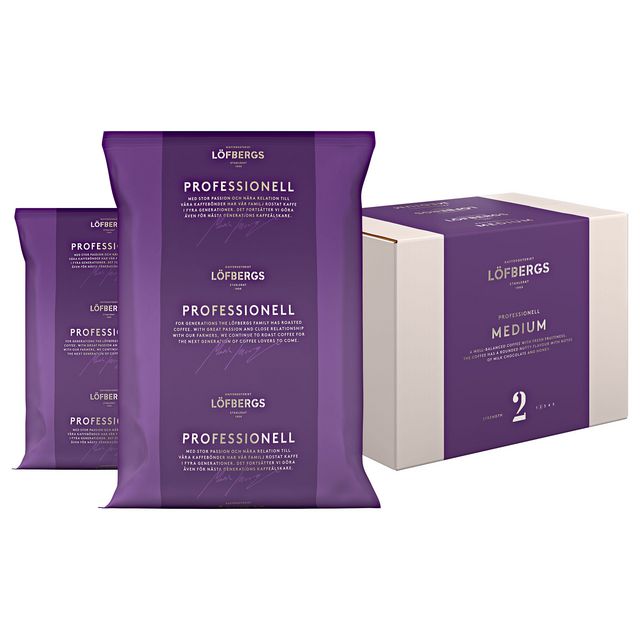 Kaffe LÖFBERGS Medium hele bønner (6 poser á 1000g)