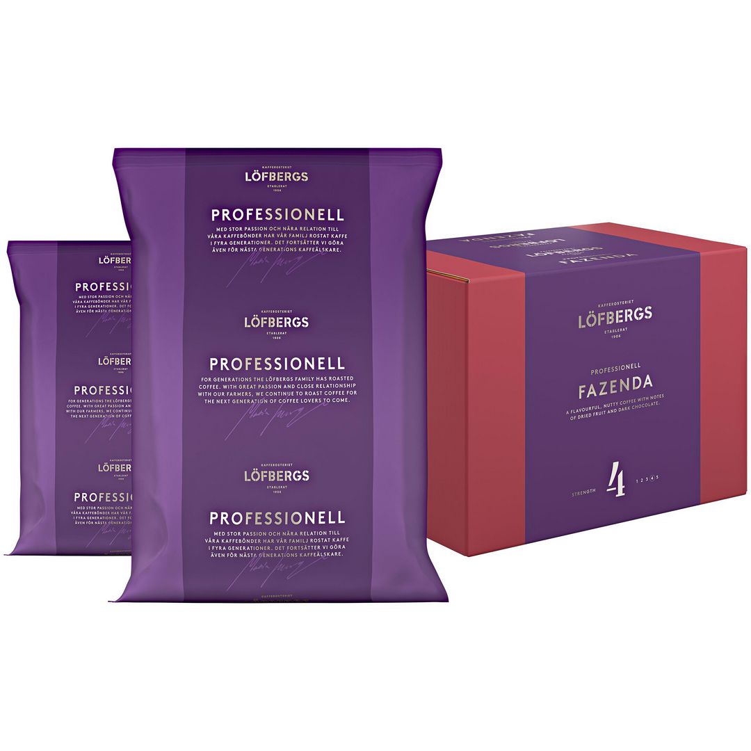 Kaffe LÖFBERGS Fazenda hele bønner (6 poser á 1000g)