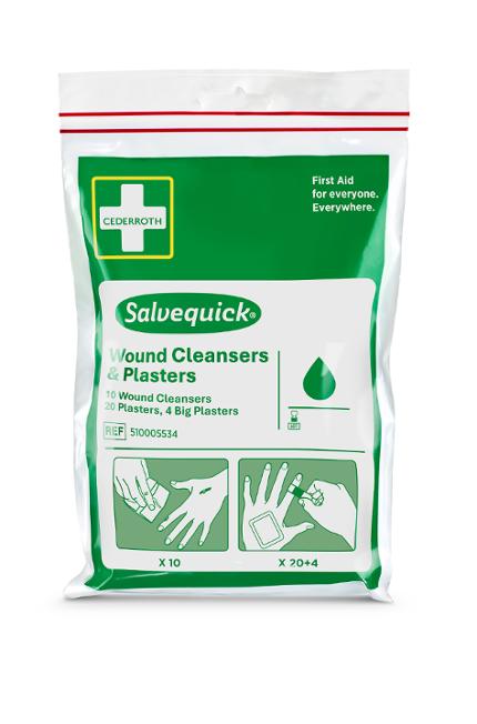 Plaster SALVEQUICK og sårvask (20+4+10)