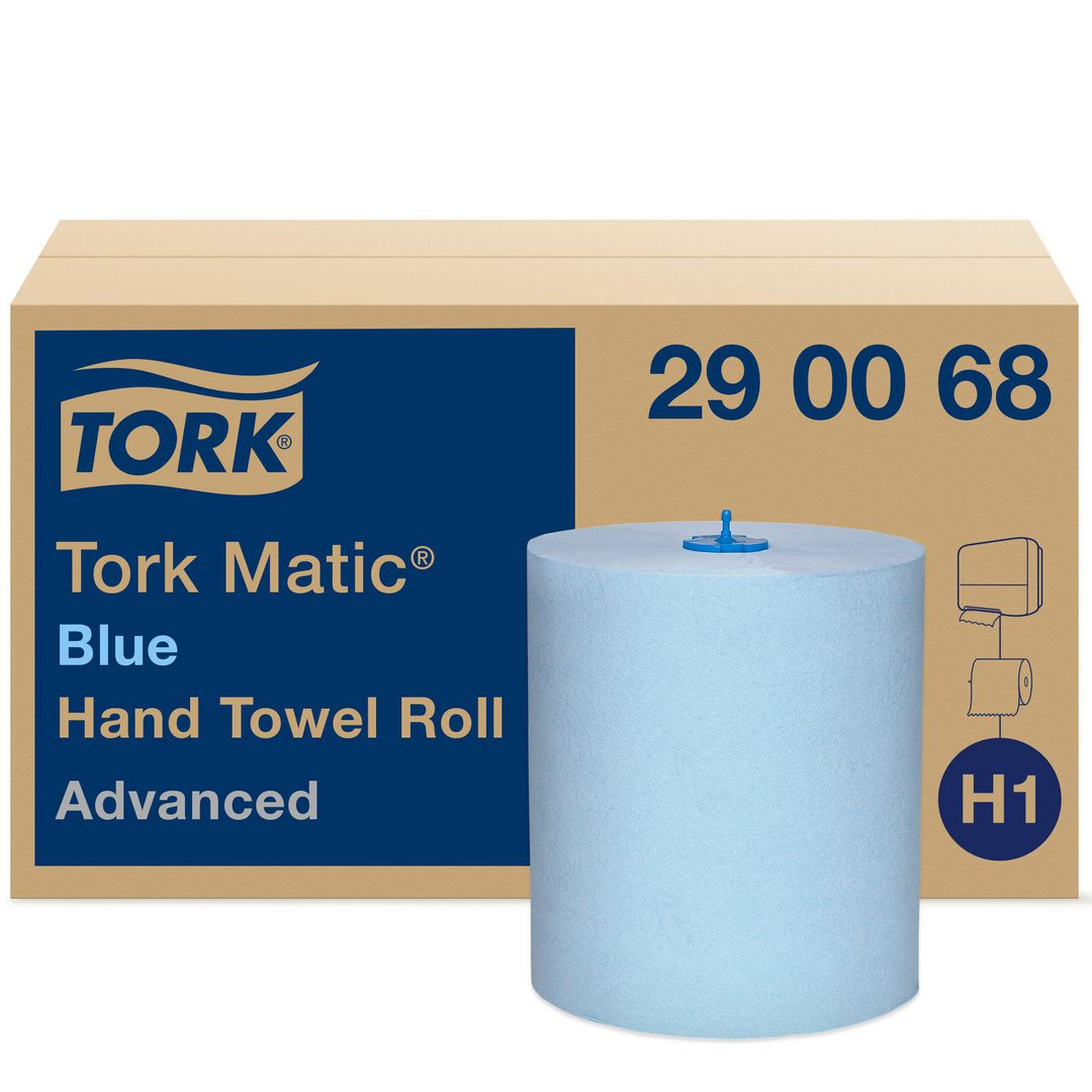 Tørkerull TORK Matic 2L H1 150m blå (6 stk)