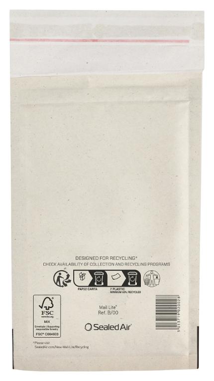 Boblekonvolutt Mail Lite B/00 12x21cm