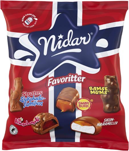 Sjokolade Nidar Norske favoritter 300g