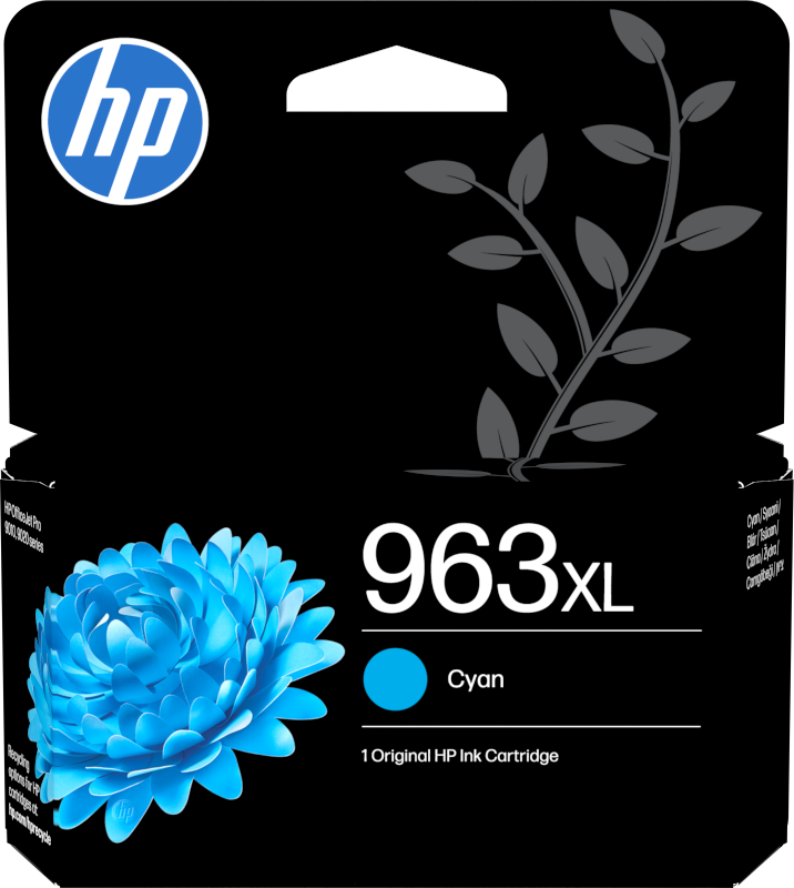 HP No963XL High Yield CyanInk Cartridge 3JA27AE#LS3