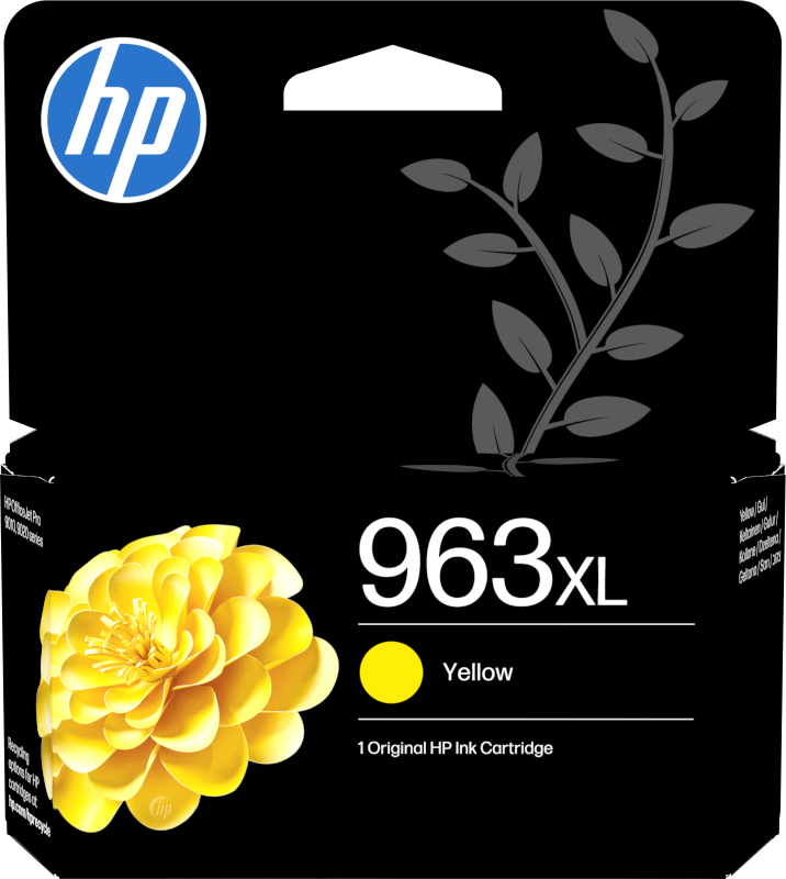 HP No963XL High Yield Gul Ink Cartridge 3JA29AE#LS3