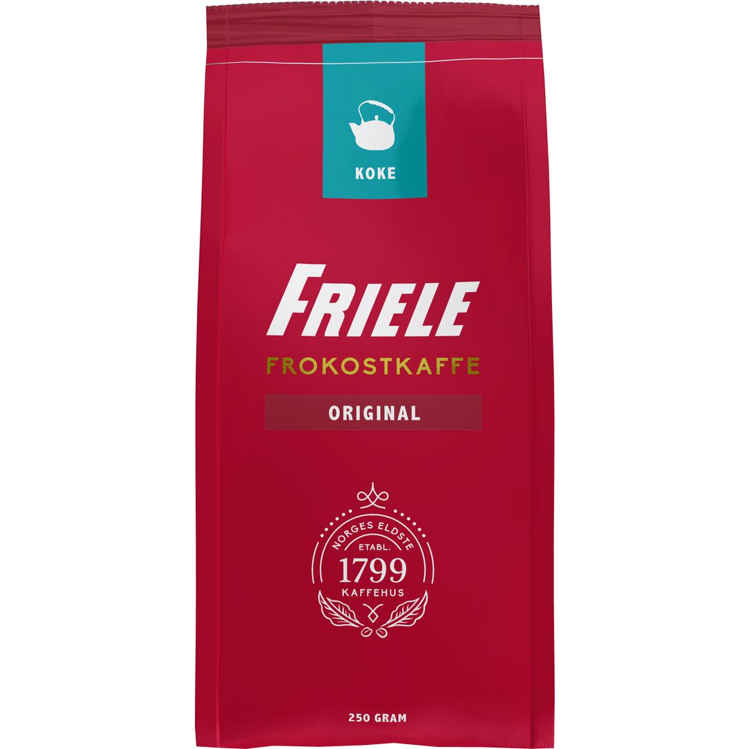 Kaffe FRIELE kokmalt (12 poser á 250g)