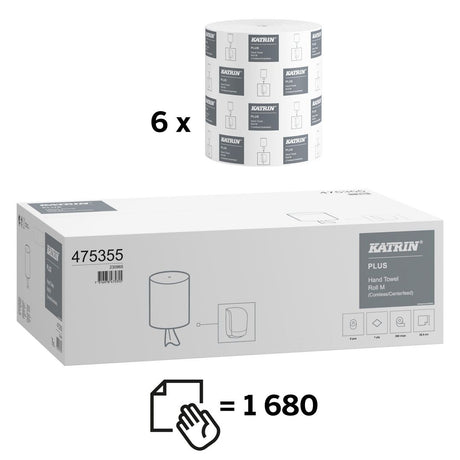 Tørkerull KATRIN Plus M 1L u/hylse 280m (6 stk)