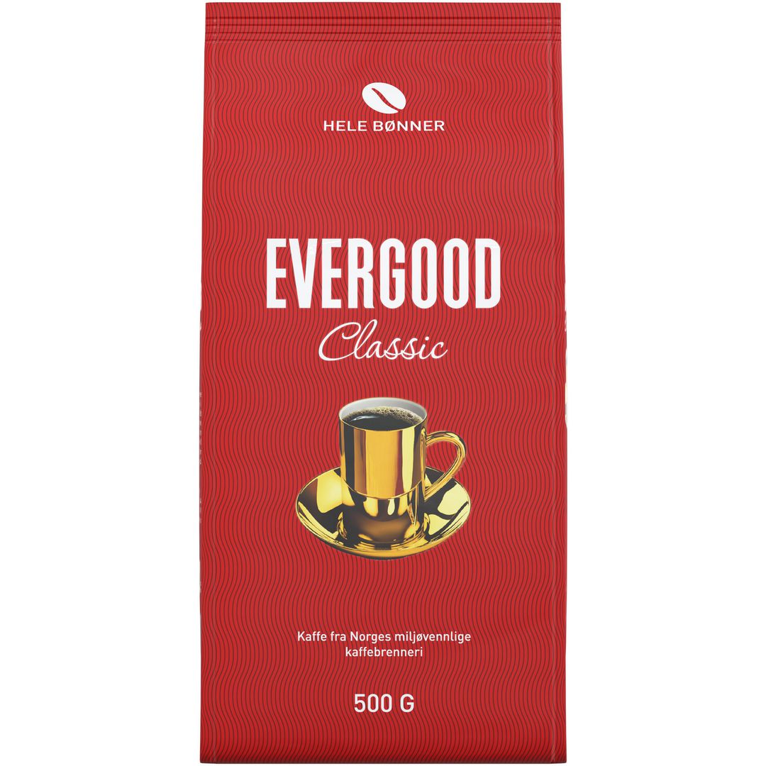 Kaffe EVERGOOD classic hele bønner (6 poser á 500g)
