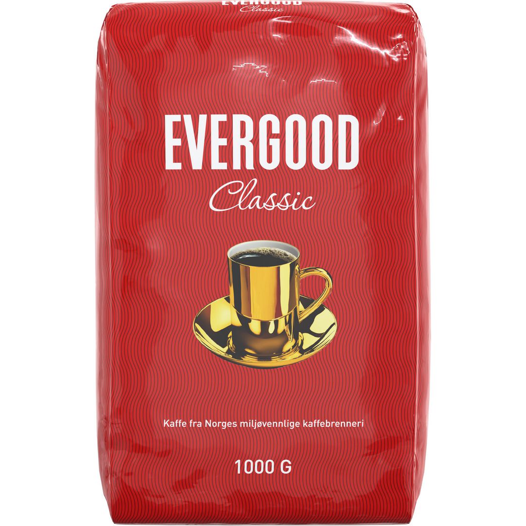 Kaffe EVERGOOD filtermalt 1000g (9 poser á 1000g)