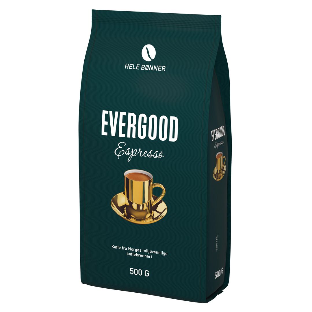 Kaffe EVERGOOD Espresso hele bønner (6 poser á 500g)