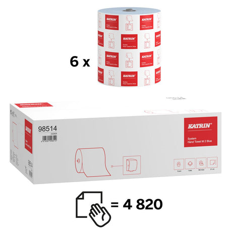 Tørkerull KATRIN System M 2L 180m blå (6 stk)