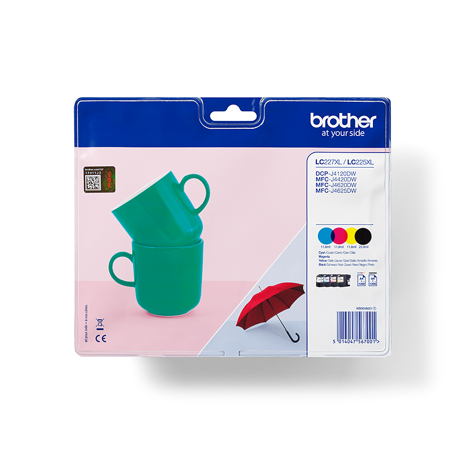 Brother LC227XLVALBP cyan blekk