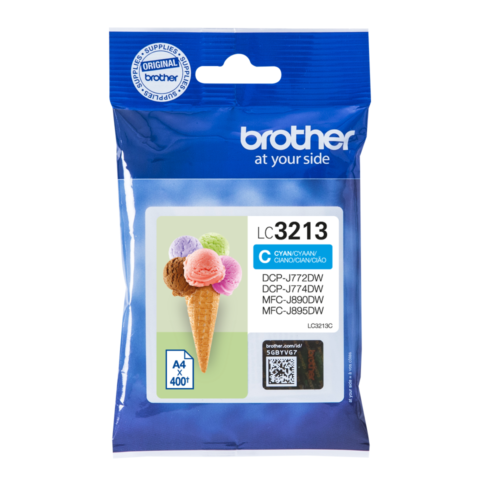 Brother LC3213C cyan blekkpatron