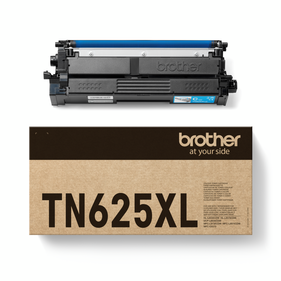 Brother TN625XLC Cyan Toner Cartridge High Yield 4,5K